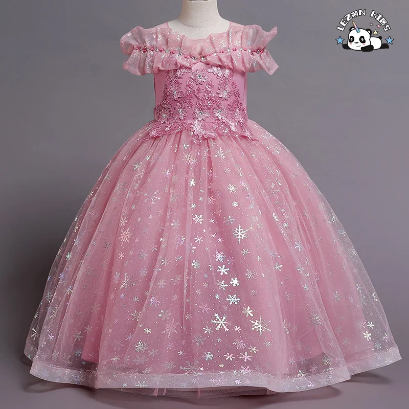 LEZONKIDS - Flower Girl Dress High Quality Durable Using Various Girls Casual Elegant Print Summer Embroidered Cotton Embroidery OEM Style